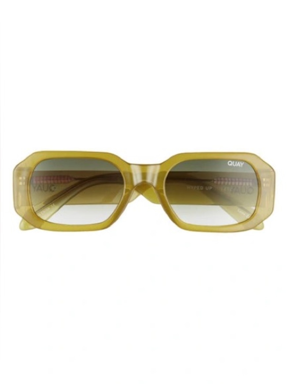 QUAY Hyped Up sunglasses - green frame /green lens - Y2K - NWT! Unisex